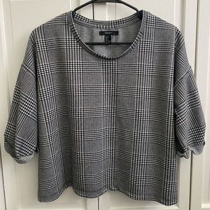 h&m plaid blouse